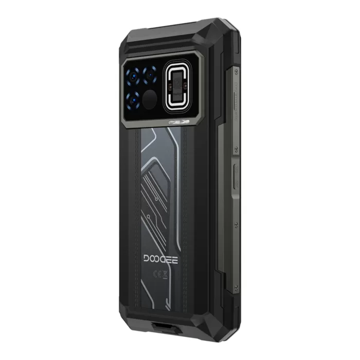 Doogee Fire 6 Max zwart met zilver kopen bij Doogee Benelux-achterzijde links