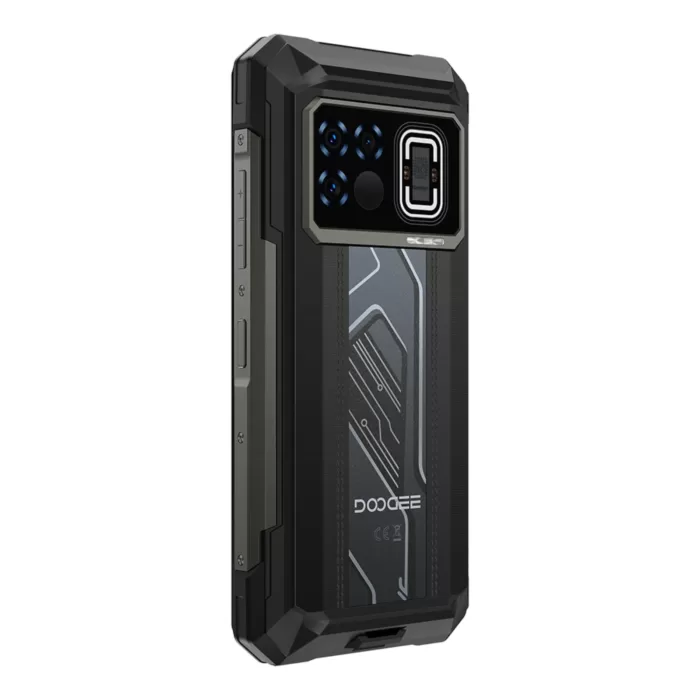Doogee Fire 6 Max zwart met zilver kopen bij Doogee Benelux-achterzijde rechts