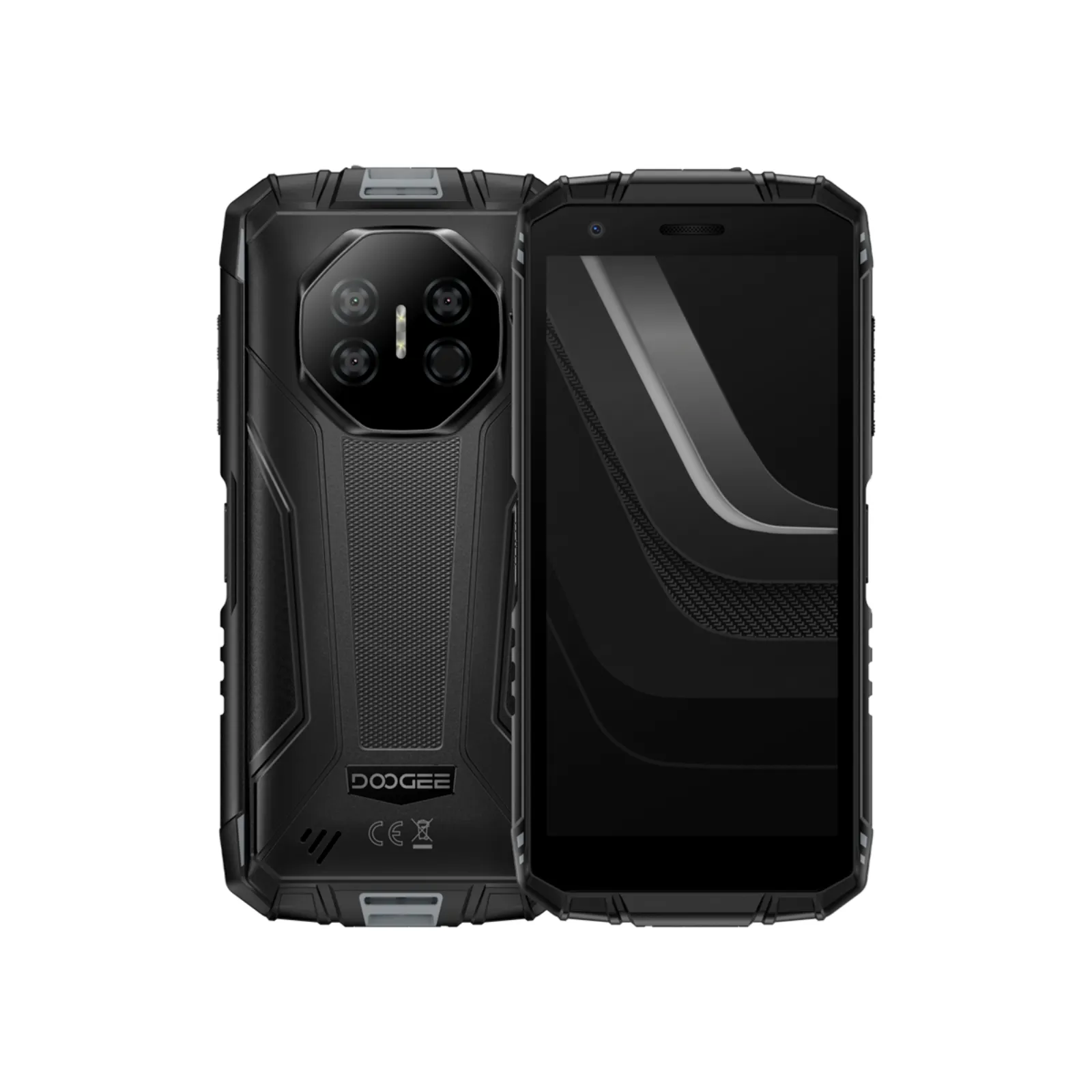 Doogee Fire3Ultra grey_ Zwart NL kopen bij Doogee Benelux_voor- en achterzijde
