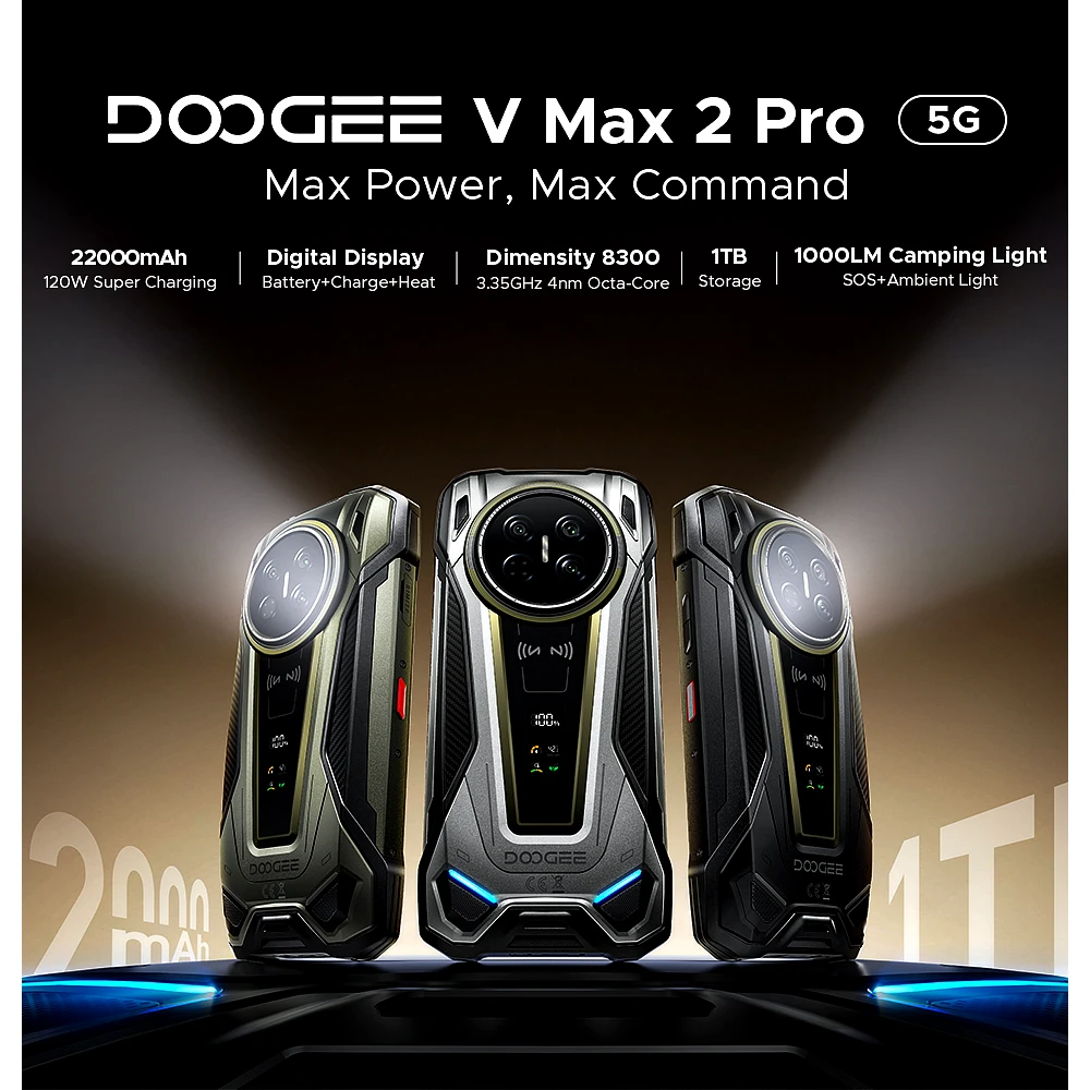 Doogee V-Max 2 Pro NL – 5G – 48GB - 1TB – 200MP – 22000mAh – Android 16 - Afbeelding 8