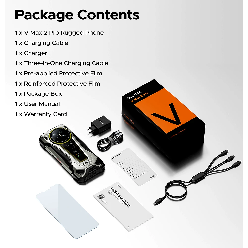 Doogee V-Max 2 Pro NL – 5G – 48GB - 1TB – 200MP – 22000mAh – Android 16 - Afbeelding 5
