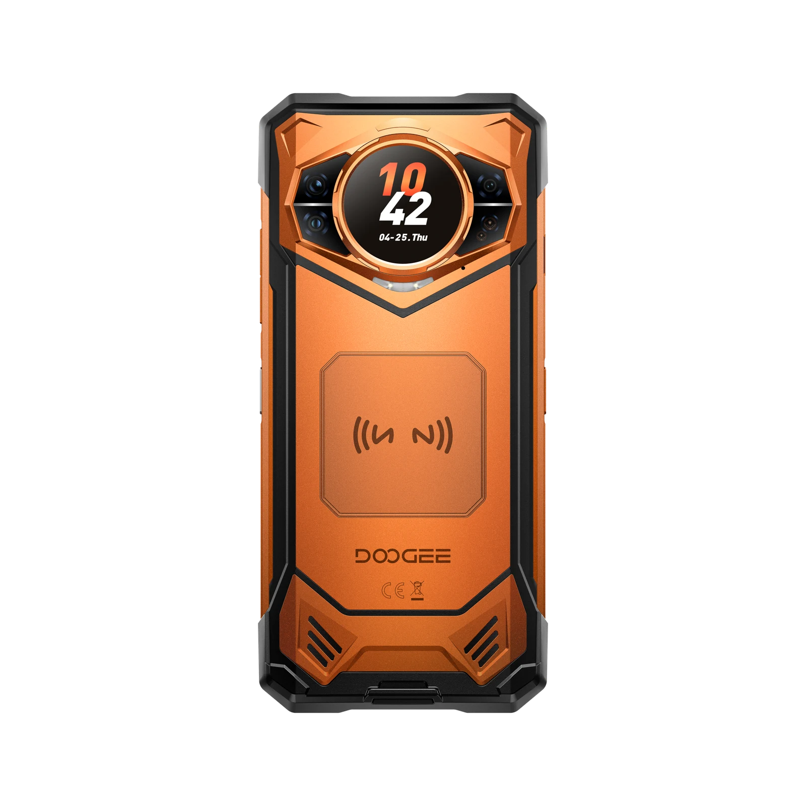DOOGEE S200E VIP Edition in oranje – achteraanzicht