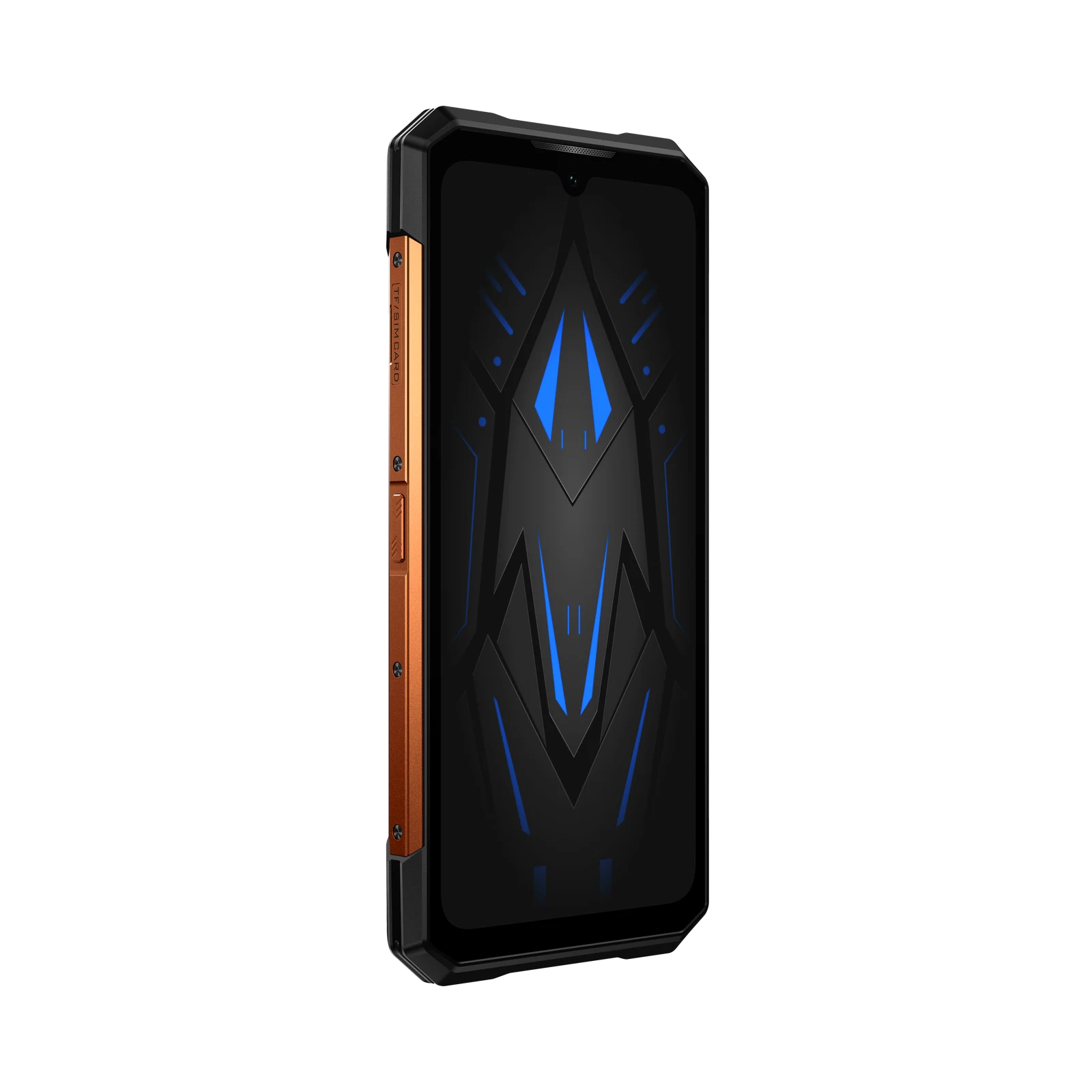 DOOGEE S200E VIP Edition in oranje – schuin rechteraanzicht