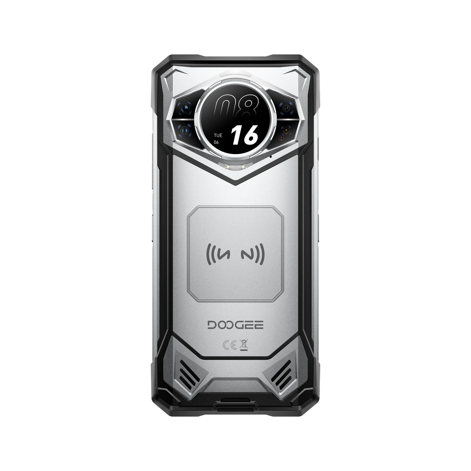 DOOGEE S200E VIP Edition in zilver – achteraanzicht