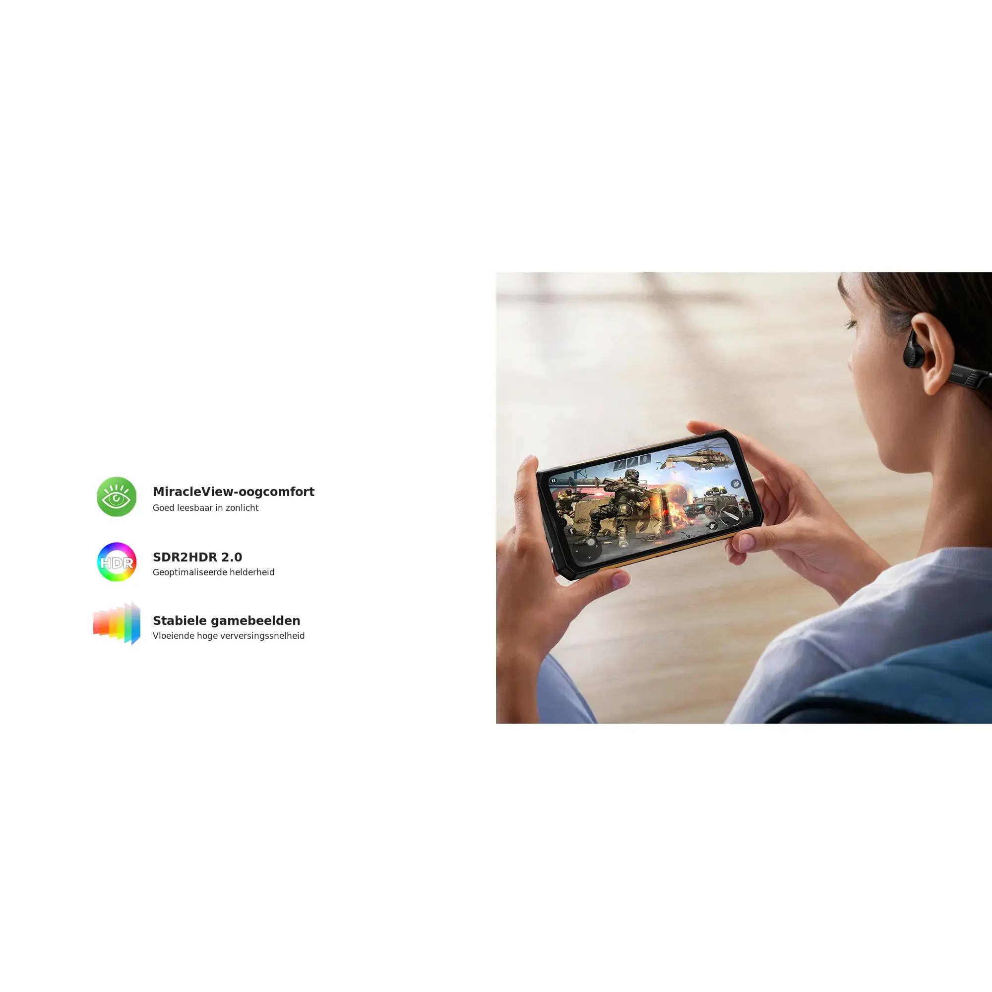DOOGEE S200 X VIP Edition scherm met oogcomfort zonlichtweergave en 120Hz