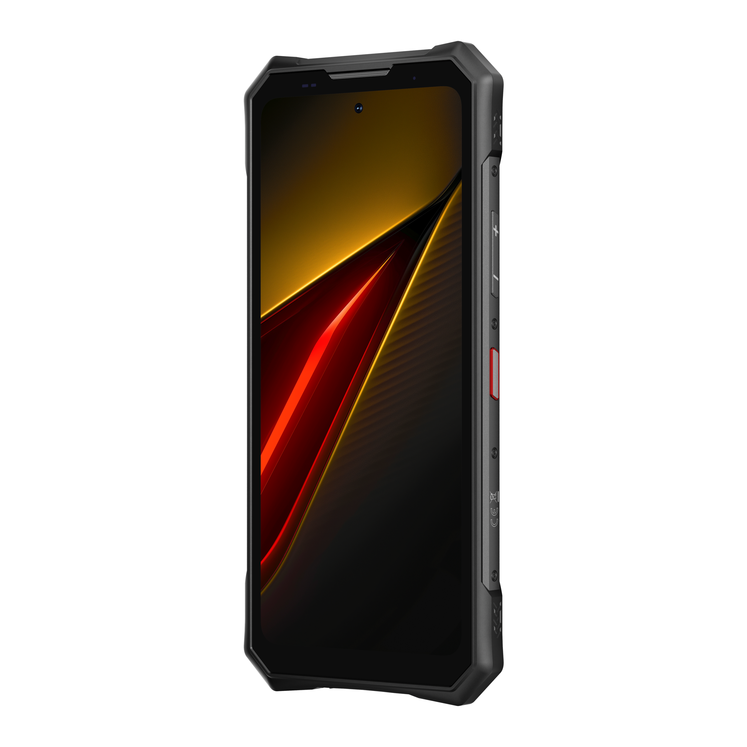 DOOGEE V50 in groen, behuizing en schermrand – informatieve productweergave